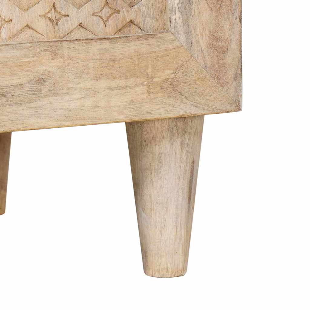 TV Cabinet with Shelf White 105 x 33 x 46 cm Solid mango wood